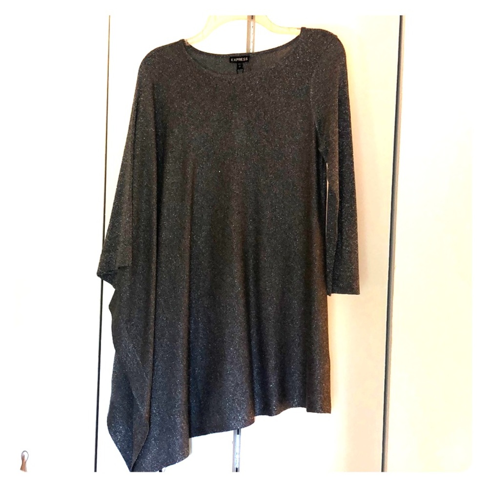 Asymmetrical Gray and Silver Tunic